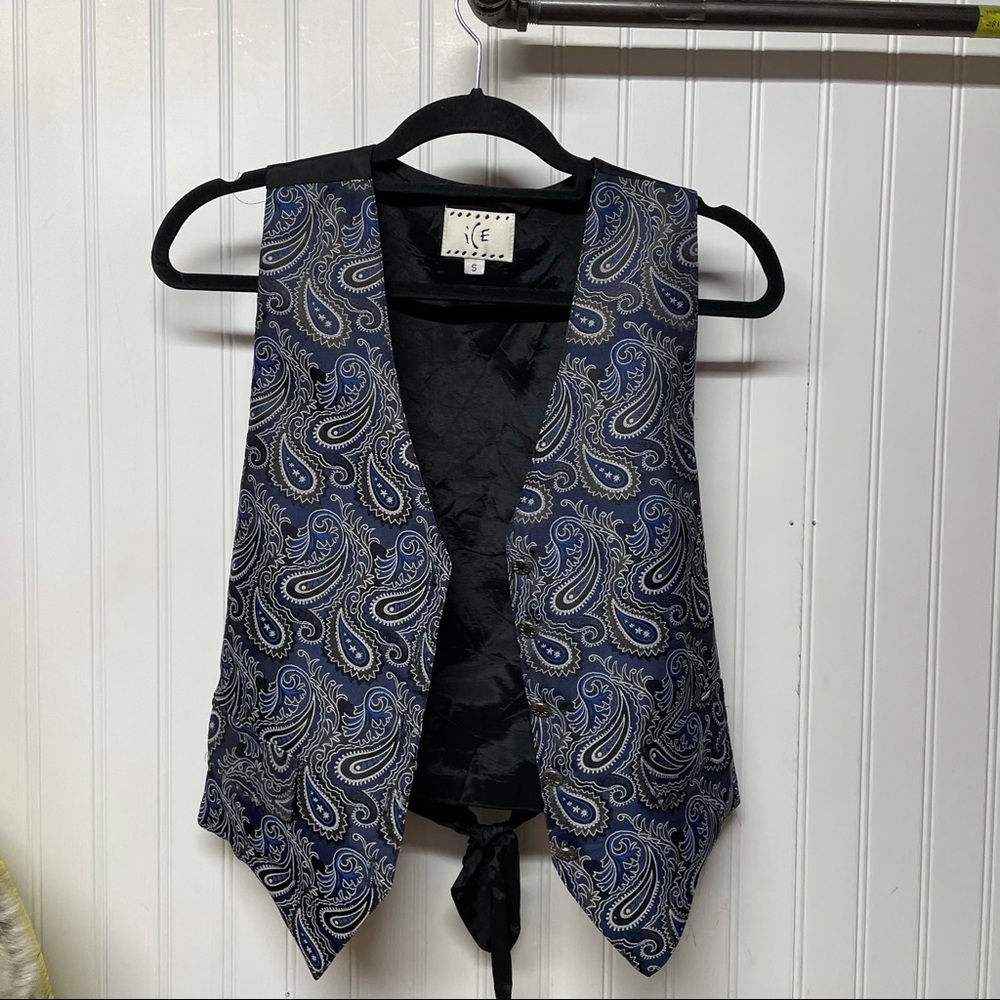 Vintage ICE Paisley Vest Size Small